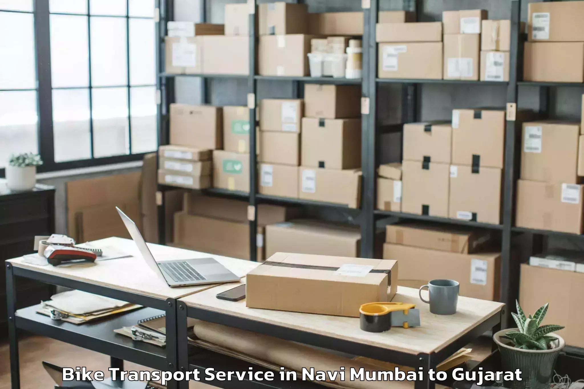 Book Navi Mumbai to Kachchh Bike Transport